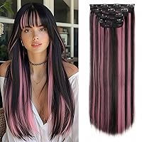 Vista 40 de Extensiones de cabello con clip de Vigorous, extensiones de cabello ondulado de color rubio ceniza mezclado con rubio decolorado, extensiones
