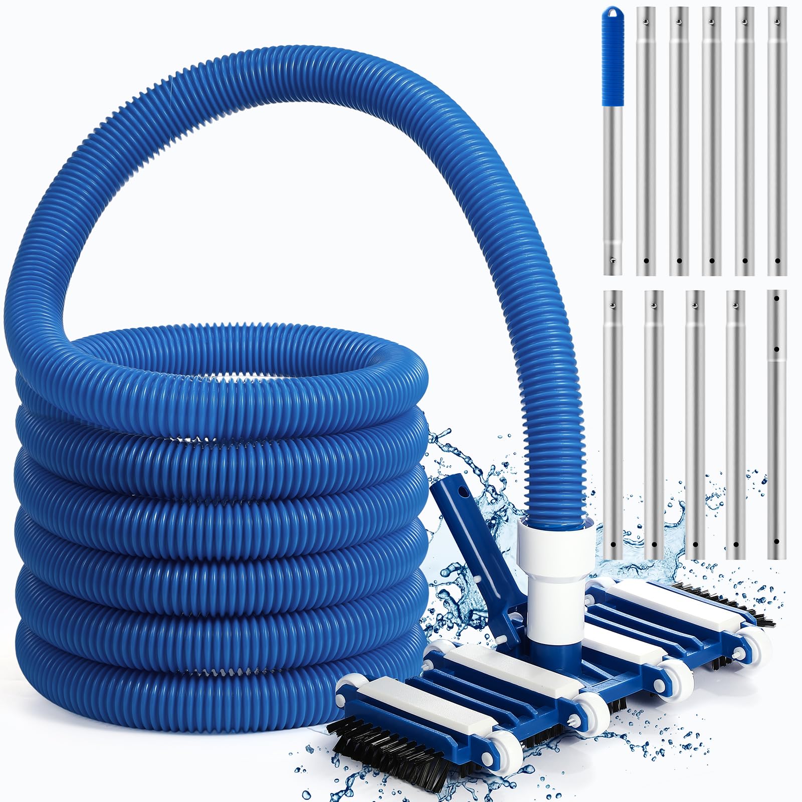 Photo 1 of Innconee 3 Pcs Pool Vacuum Cleaning Kit with Hose and Pole