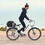 Panier de vélo arrière - Grand panier arrière de vélo avec filet de chargement et couverture imperméable, paniers de vélo en fil arrière grande capacité (NO Rack de vélo inclus)