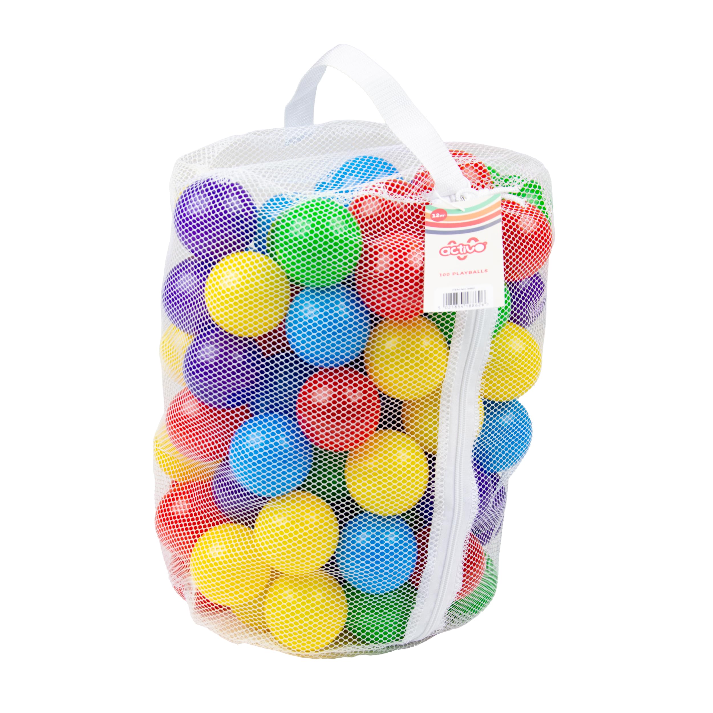 Activo 100 Ball Pit Play Balls, 100 Colourful Mini Plastic Ball Pit Balls for Babies & Toddlers, For Play Houses, Play Tents, Crawl Tunnels, Playpens, Bounce Houses, Bathtubs & Swimming Pools