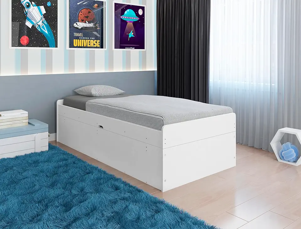 Cama Box Baú Solteiro 0,88 MDF Reforçada Framar