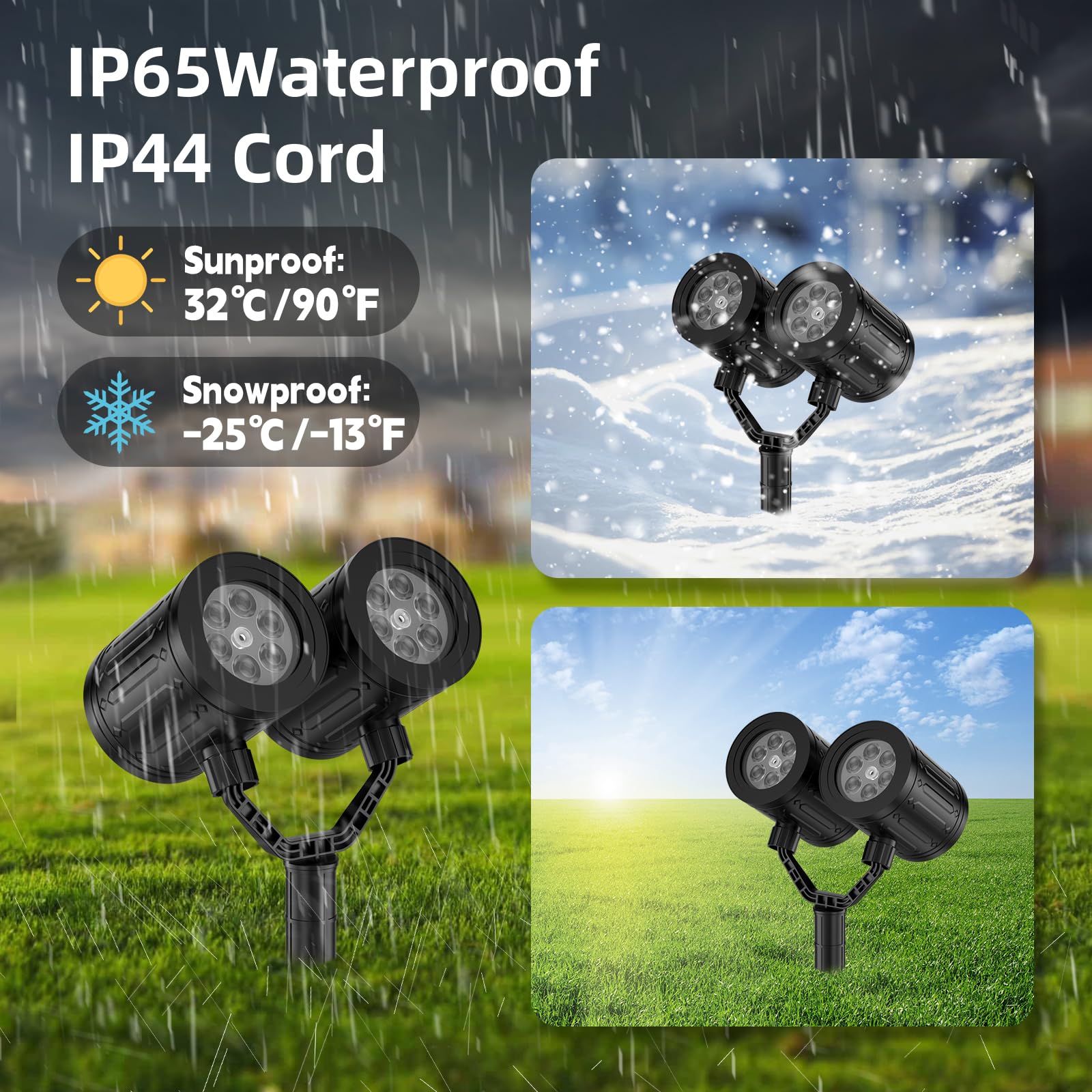 Christmas Snowflake Projector Lights Outdoor Double Head