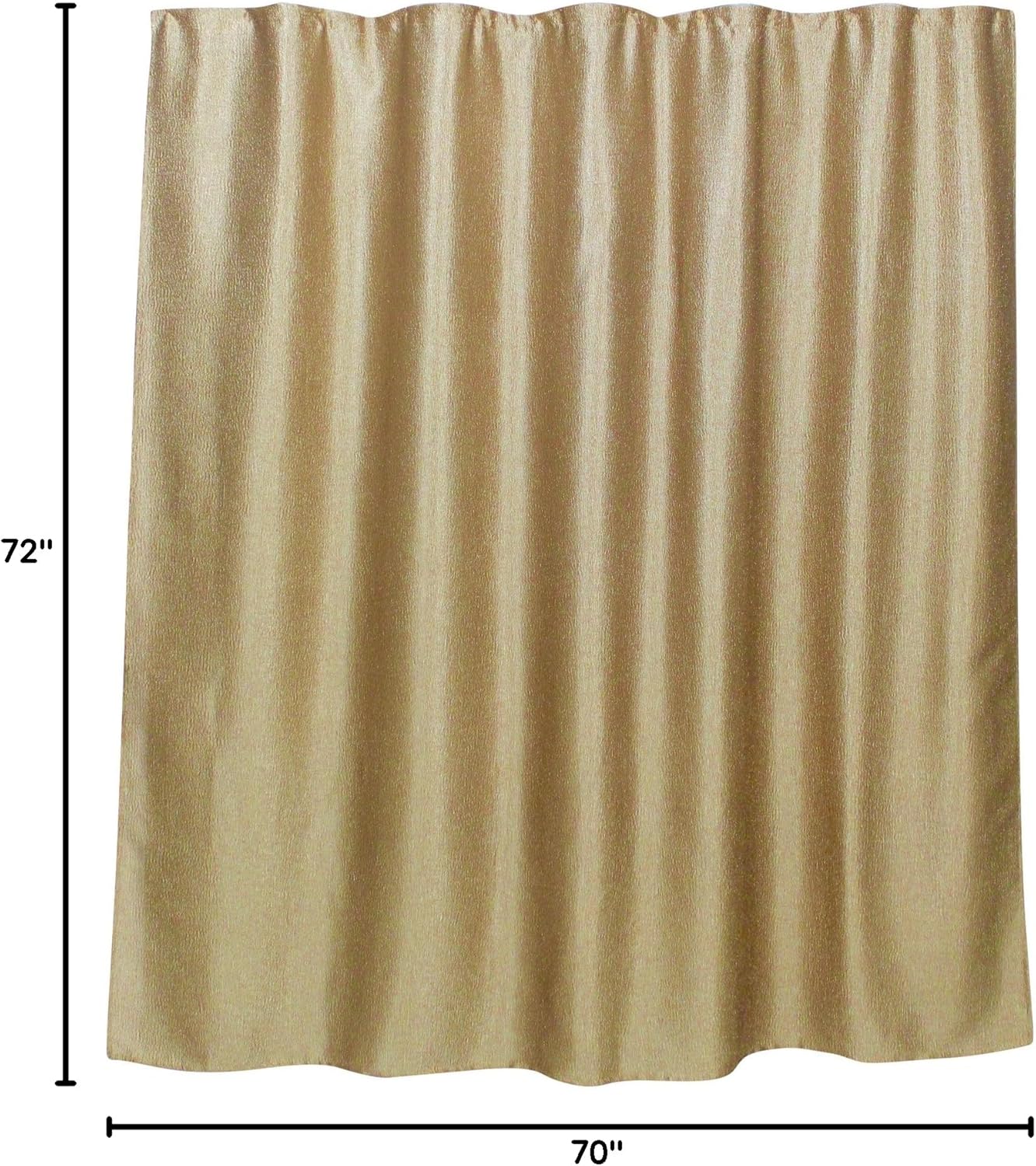 INC Luxury Fabric Shower Curtain: Shimmering Textured Jacquard Cloth (Gold)