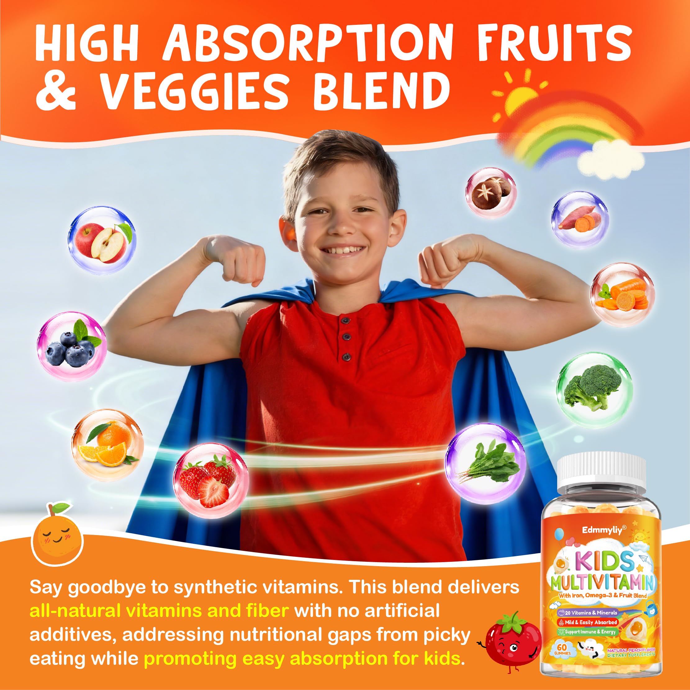 Kids Multivitamin Gummies - Methylated Vitamins Gummy — Amazon image 4