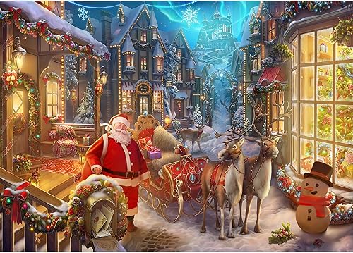 Rompecabezas de Navidad de 500 piezas para adultos, rompecabezas para niños de 8 a 10 años en adelante, divertidos juegos familiares de dificultad