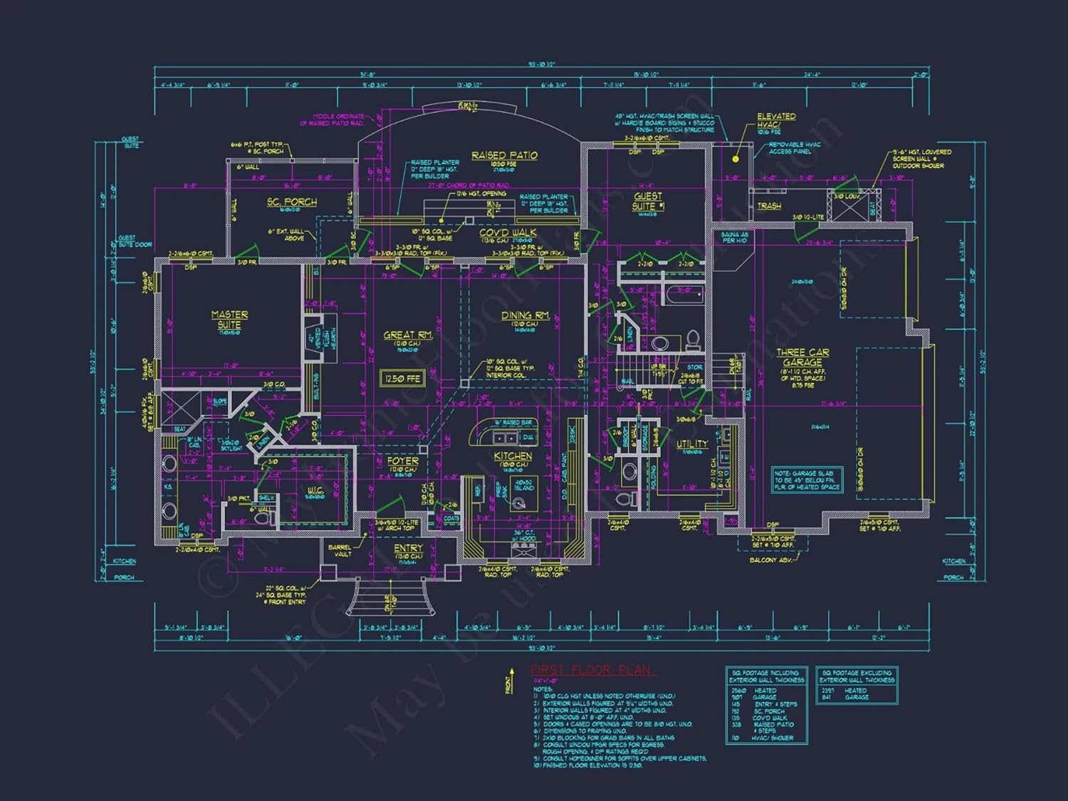 11-1154 HOUSE PLAN - Spacious House Plan with Detailed Floor Plan and CAD Designs