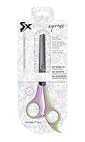 Vista 3 de Cricket Style Xpress Know It All 30T Tijeras de corte de cabello con dientes afilados, duraderos, micro dentados, lavanda