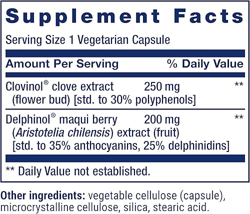 Miniatura 3 de Life Extension Glycemic Guard - Suplemento para el metabolismo de la glucosa - con extracto de bayas de maqui y clavo - Sin gluten, sin OMG, una vez