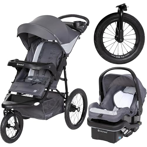 Baby Trend Expedition® Zero Flat Jogger Travel System with LED Lights, Dash Grey