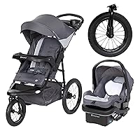 Vista 10 de Baby Trend Expedition® Zero Flat Jogger con luces LED, Dash Gris