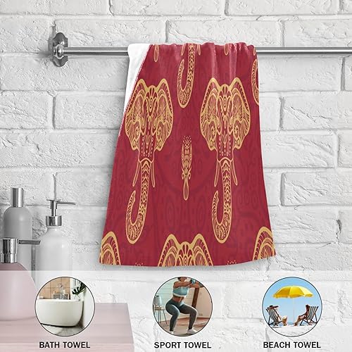 Miniatura 6 de Indian Elephants - Juego de 2 toallas de mano, altamente absorbentes, suaves, toalla de mano decorativa para cocina y baño, 14 x 28 pulgadas