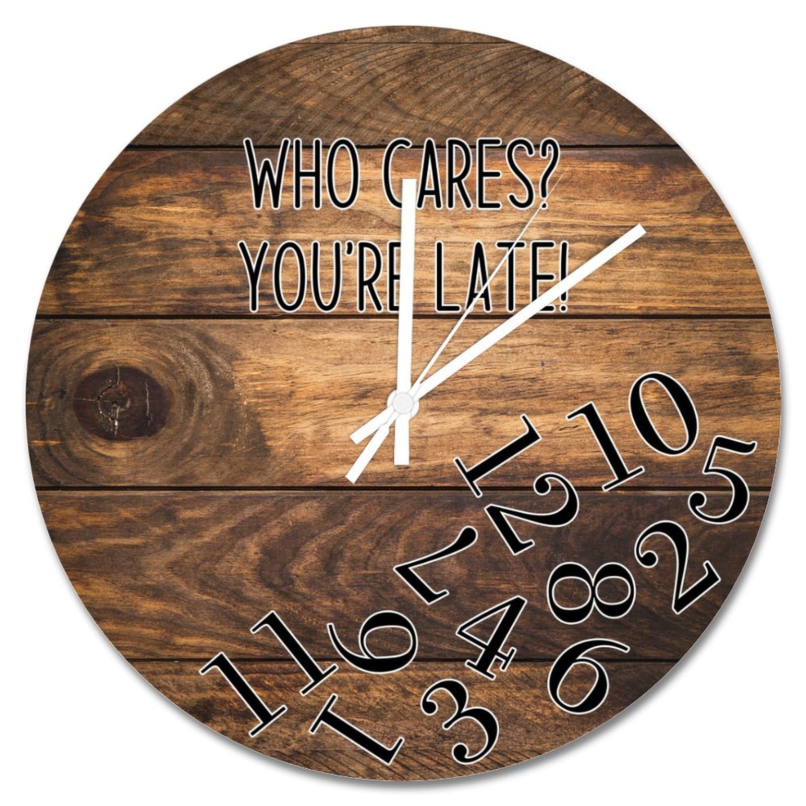 Horloge murale rétro en bois contre le stress du temps pour bureau moderne