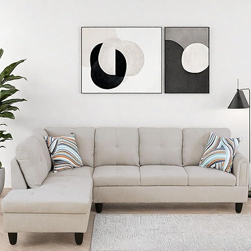 Miniatura 12 de Sofá modular en forma de L, sofá modular con diván, modernos sofás modulares, muebles para sala de estar, apartamento, oficina, dormitorio, color