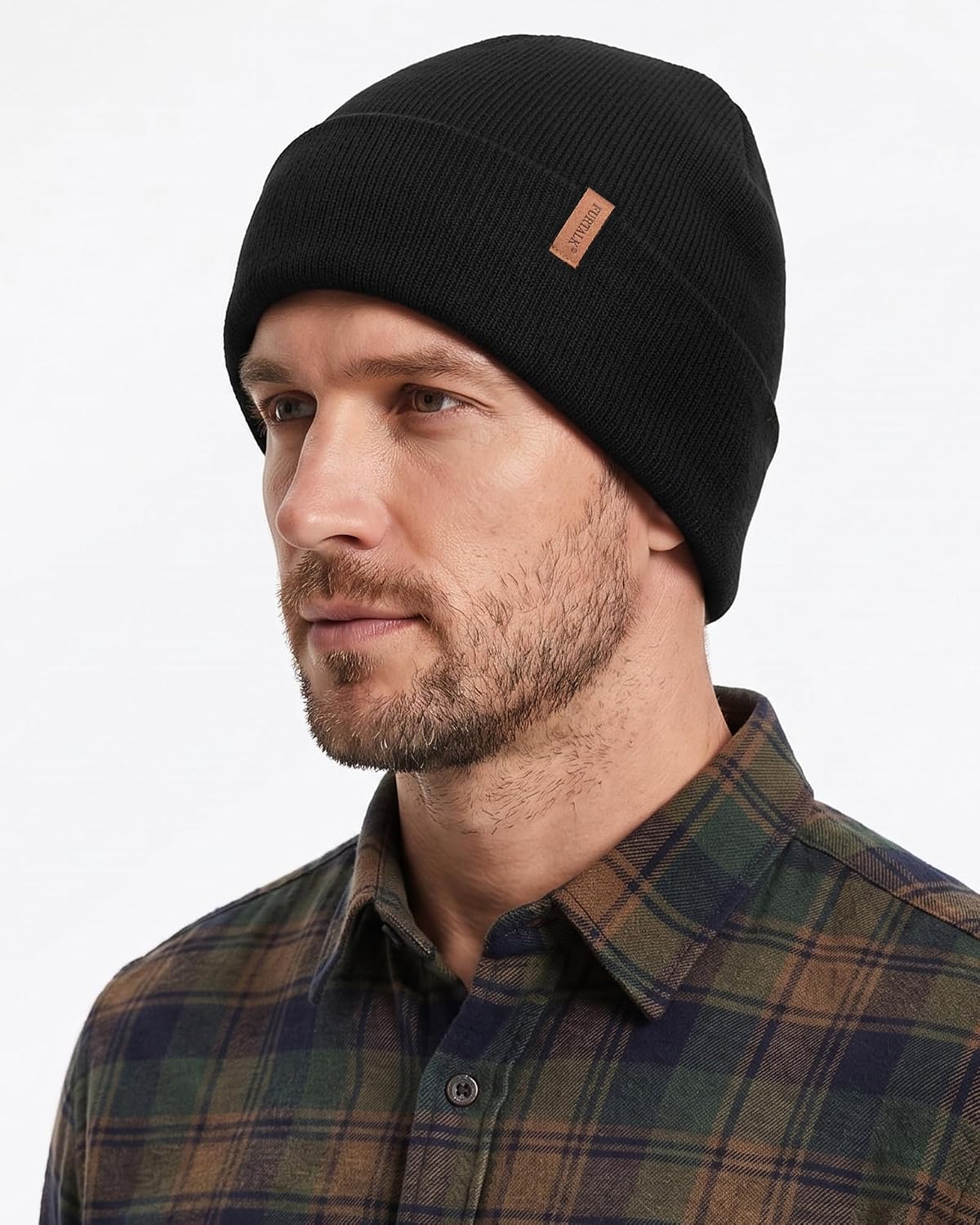 FURTALK Mens Womens Cuffed Beanie 2 Pack Winter Warm Knit Skull Hats