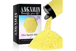 Large Chunky Glitter for Crafts, Iridescent Nail Sequin Glitter 190g, DIY Art Tumbler Epoxy Jewelry