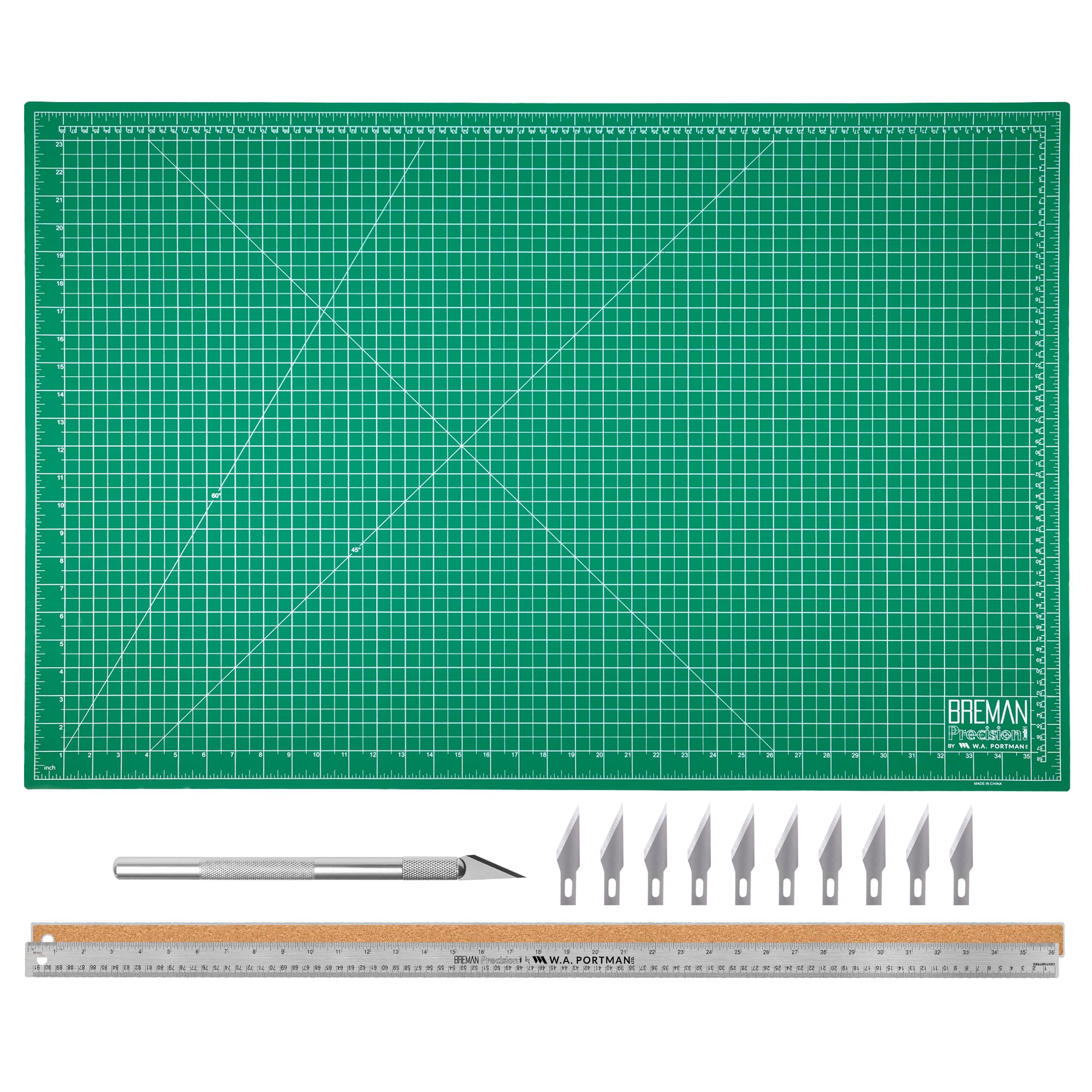 WA Portman Self-Healing Cutting Mat with Ruler and Knife Set