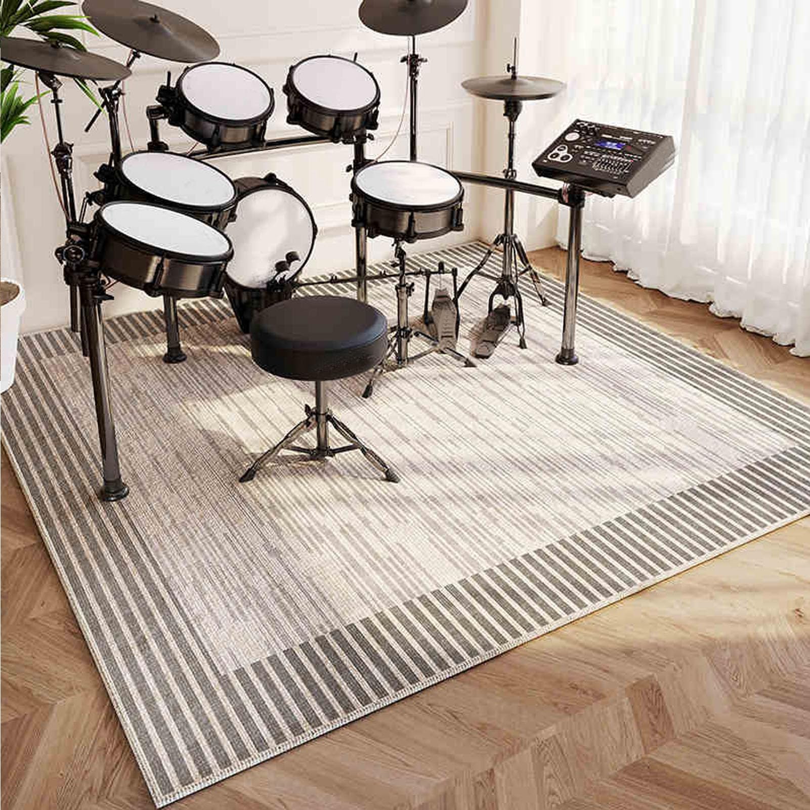 Drumming drumtapijten antislip geluiddicht tapijt professionele rechthoek elektronische jazz drumstel mat antislip geluiddicht drumtapijt mat voor drummers elektronische drumstel praktijk muziek