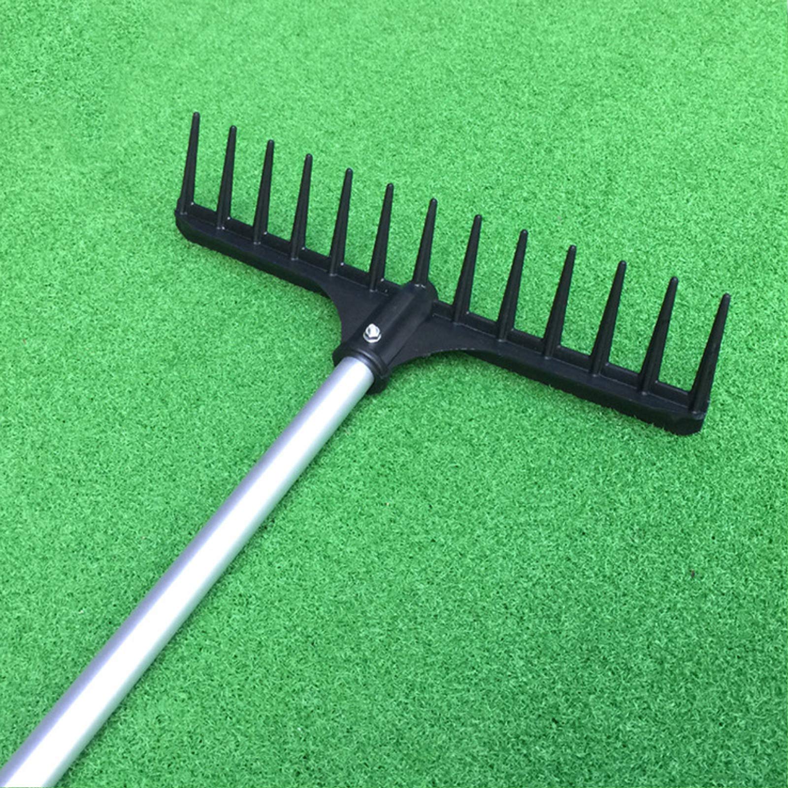 Rastrelli livellatori per prato da giardino e golf, rastrello livellatore con manico in acciaio inossidabile da 43 pollici - Strumento livellatore per terreno e prato resistente per giardino e golf