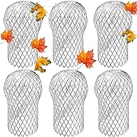 TS-MAYKA 6 Pack Aluminum Downspout Guards - Expandable Gutter Filters, Leaf Debris Strainers, Clog-Free Gutter Protectors