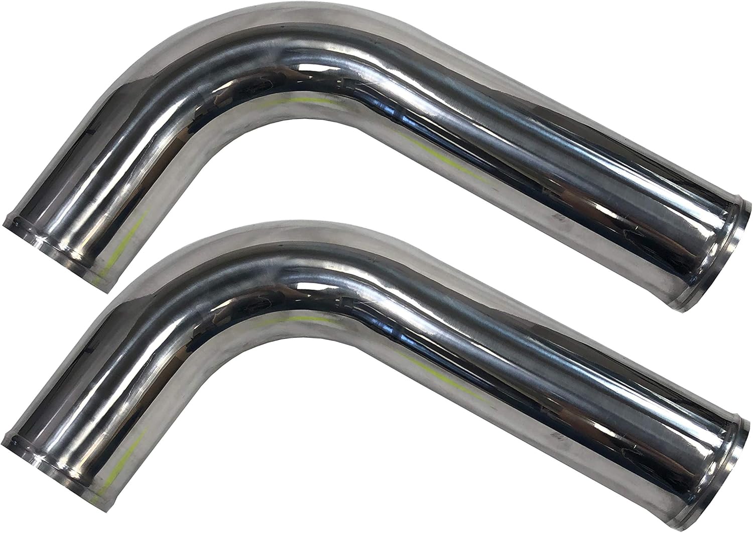 2x Universal Aluminum Piping Pipe Tube 3" 76mm O.D. 90