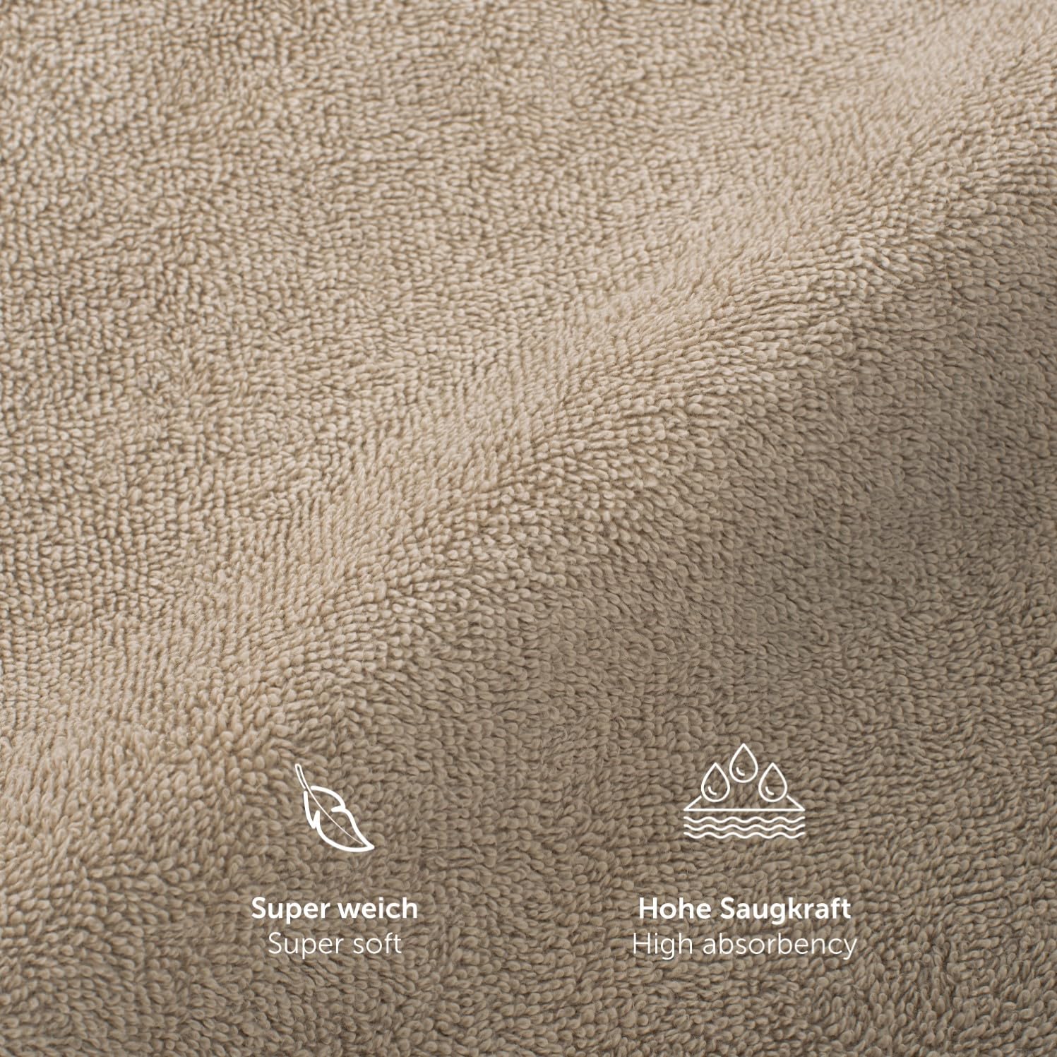 Blumtal Telo Doccia Premium - Set di Asciugamani da Sauna 80x200cm - Asciugamano da Doccia Certificato Oeko-TEX - 100% Cotone - Asciugamani Doccia Grande - 2 Pezzi - Taupe