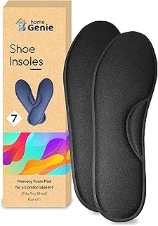 Home Genie Memory Foam Shoes Insole | shoe Insoles for All Shoes | Shoe Insole for heel pain | Super Soft Absorption Pads ...