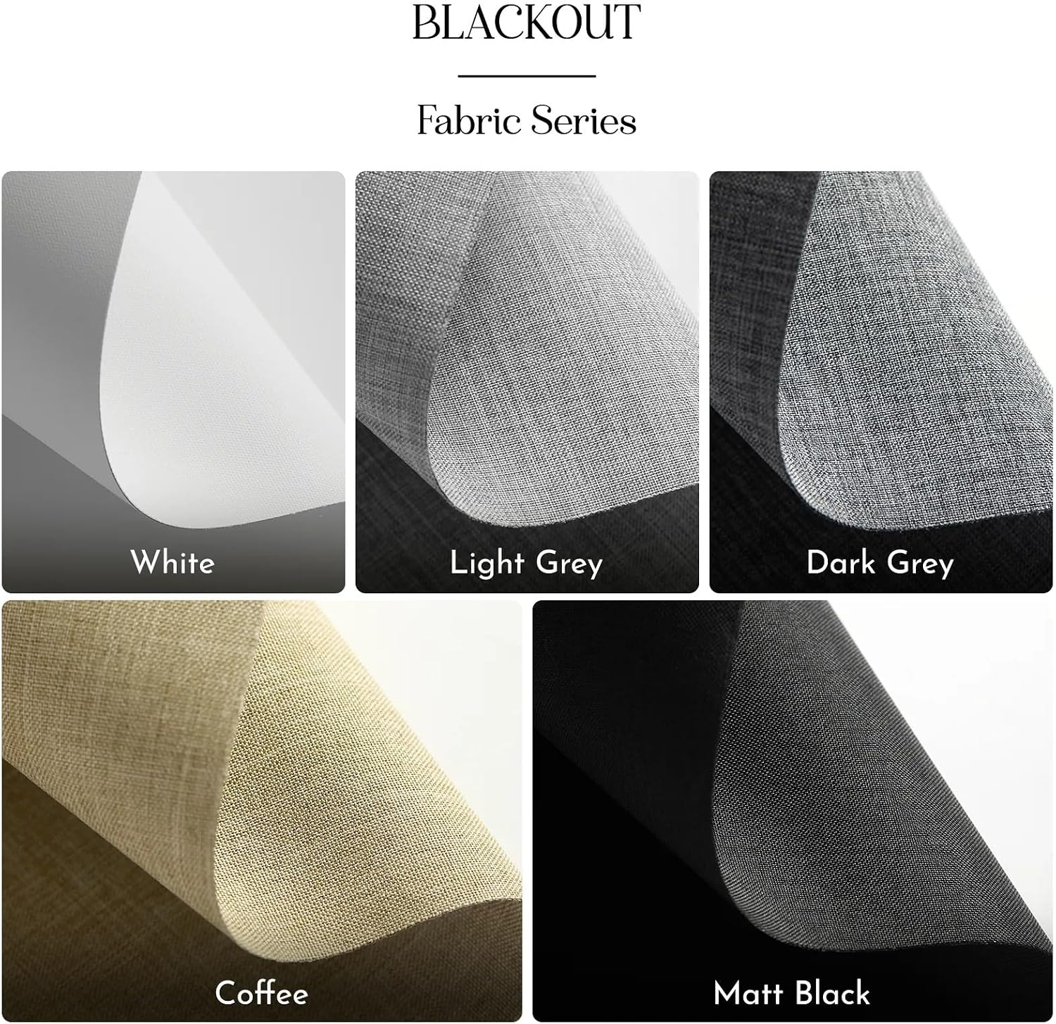Graywind 100% Blackout Fabric Samples for Manual Sliding Door Blinds