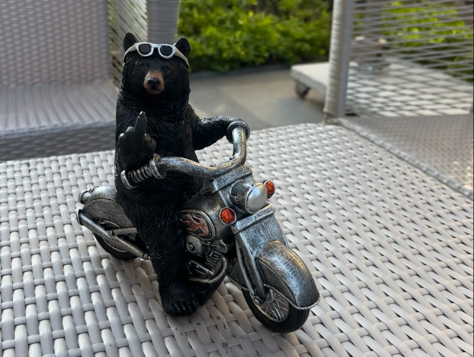 特撮 bear Amazon.com: Yaoemei Forest Rider Black Bear Motorcycle Resin