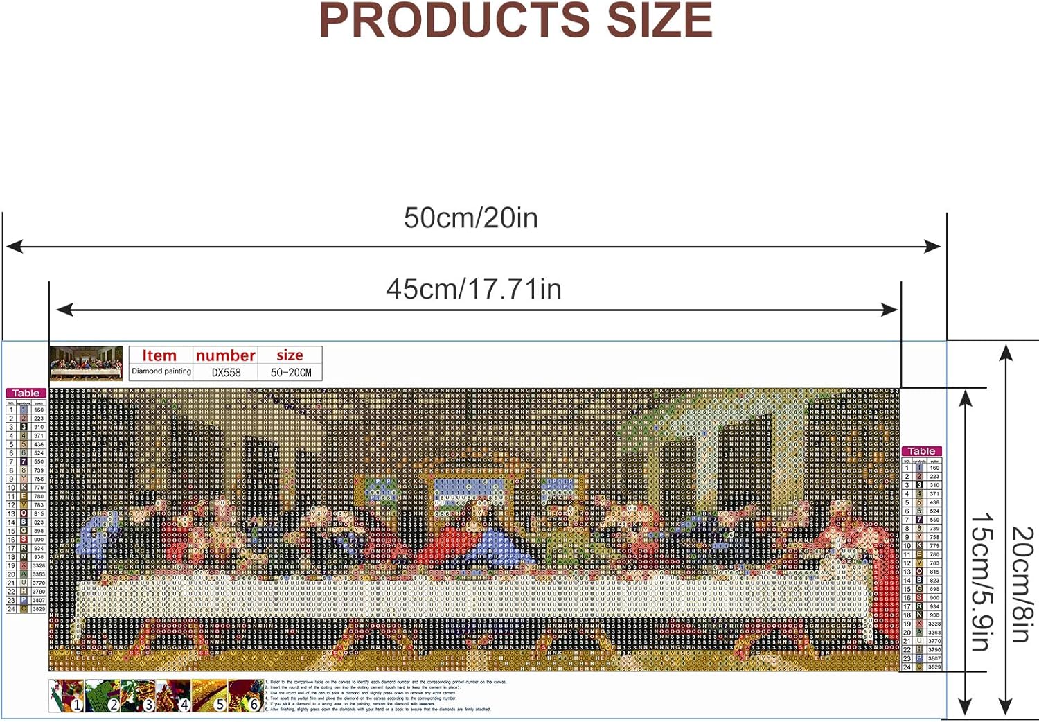 Buy 5d Diamond Painting Kits Diy Round Full Drill Diamond Art Kit Crystal Rhinestone Embroidery Pictures Diamond Arts Craft For Home Wall Decor The Last Supper X 8 Inch Online In