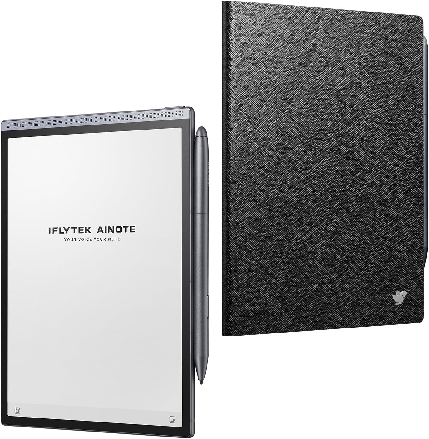 AINOTE Air 2 E-Ink Tablet with Black Protective Case – Slim & Lightweight PU Leather Cover with 8.2