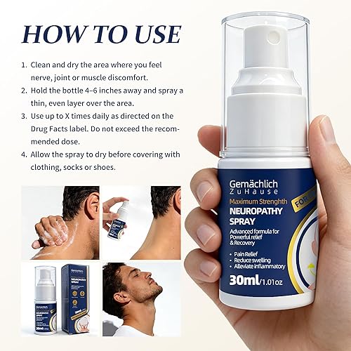 Miniatura 3 de Spray para aliviar la artritis y el dolor articular, de secado rápido, tópico no graso, sin perfume, 1.0 fl oz1 fl oz, calentamiento con árnica,