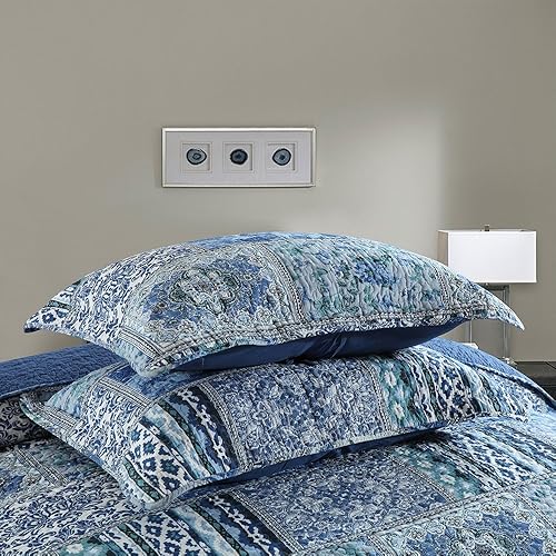 Miniatura 5 de NEWLAKE Juego de colcha de algodón y manta acolchada