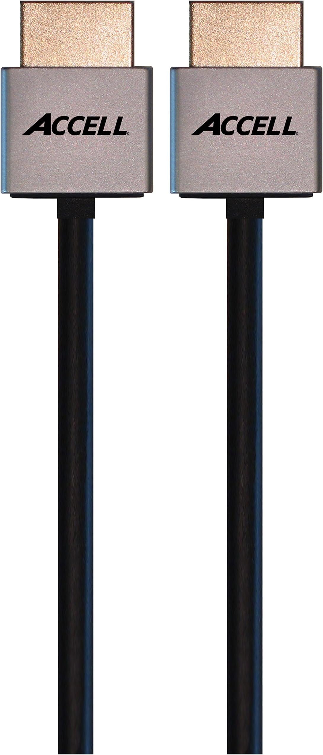 Accell Ultra-Thin High Speed HDMI Cable with Ethernet - 3 Feet, HDMI 2.0 Compliant for 4K UHD @60Hz
