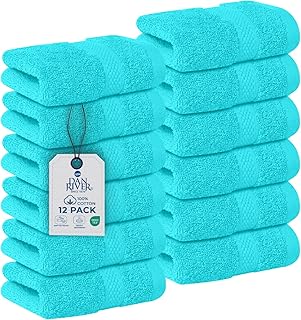 DAN RIVER Paquete de 12 toallas faciales 100%...