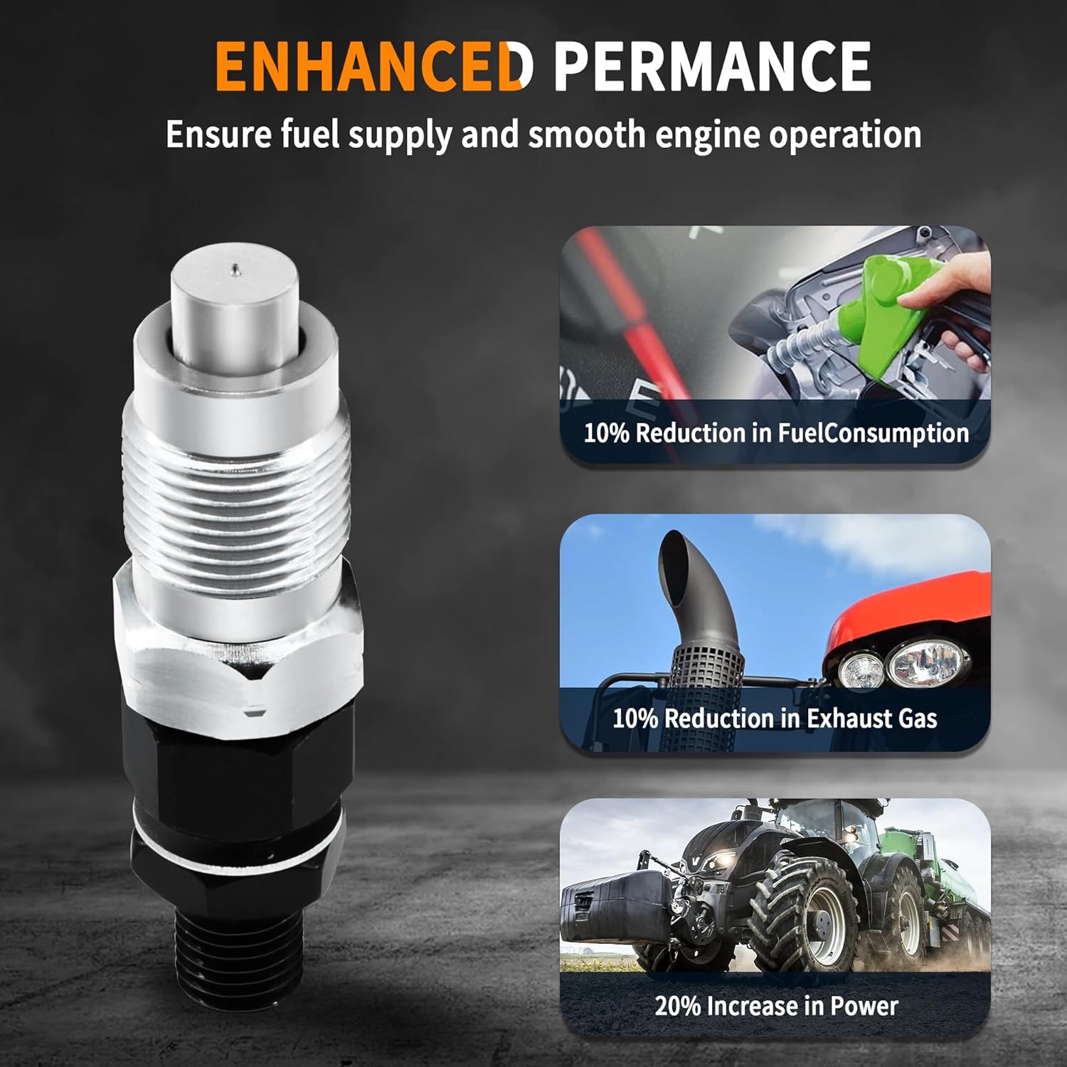 Fuel Injectors 16871-53000 16001-53000 16001-53904 for Kubota D722 Engine Kubota BX1860 BX1870 BX1880 BX2360 BX2370 BX2380 BX23S BX25 BX25DLB U17 RTV900G9 ZD101（3PCS）