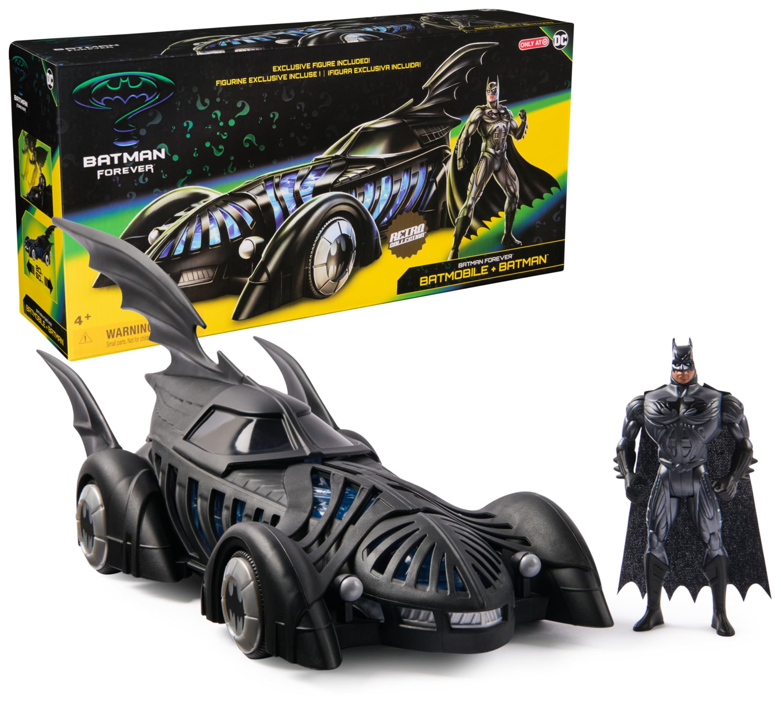DC Comics, BATMAN FOREVER Batmobile + Batman Action Figure Set