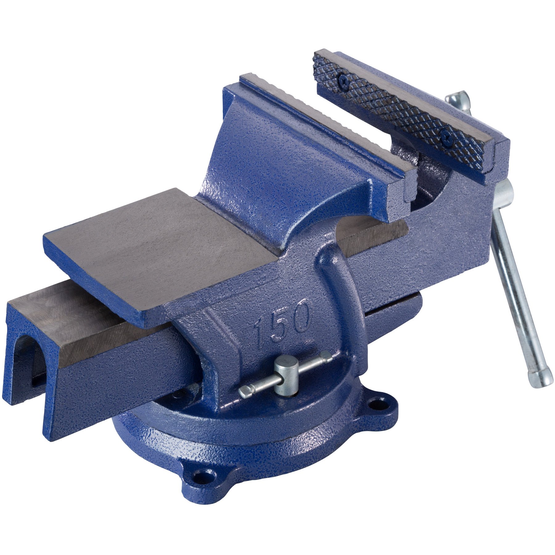 tectake® tornillo de banco, hierro fundido con yunque, base giratoria 360°, ideal para banco de trabajo, herramientas de taller, torno de banco, herramienta yunque herrero - 33 x 15 x 17 cm
