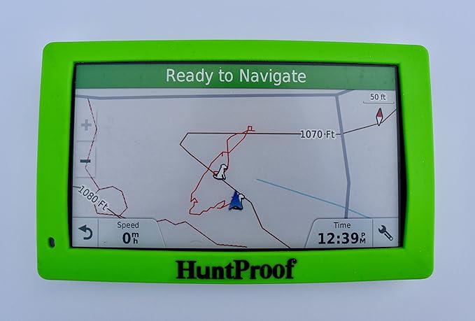 green huntproof protective case with screen protector for garmin drivetrack 70
