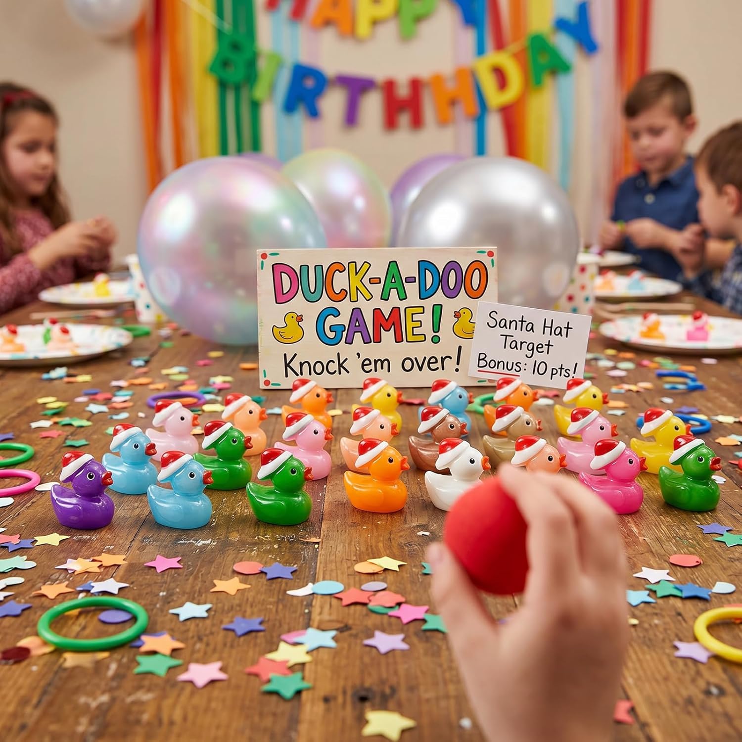 160 Pcs Tiny Plastic Resin Duck Bulk, Little Ducks to Hide Seek, Mini Colorful Ducks for Potted Plants, Dollhouse, Garden, Cake Topper, Slime & Craft Charms, Party Favors & Birthday Gift Toys