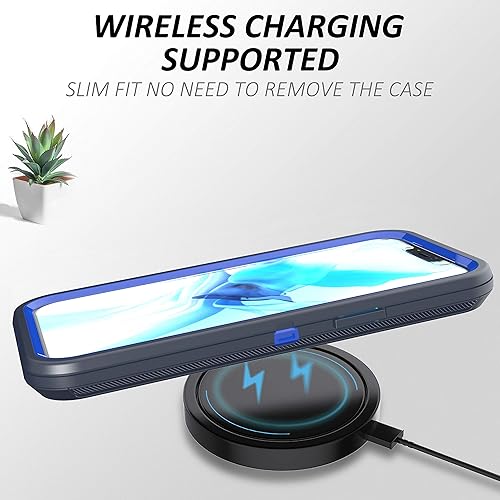 Miniatura 4 de Funda protectora para iPhone 12 Pro Max, resistente, a prueba de golpes, con clip para cinturón para Apple iPhone 12 6.7 5G 2020 (azul marino)