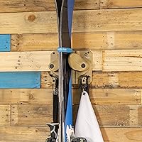Vista 7 de Gravity Grabber - El estante de pared definitivo para esquís y tablas de snowboard Almacenamiento seguro y antideslizante Se adapta a cualquier