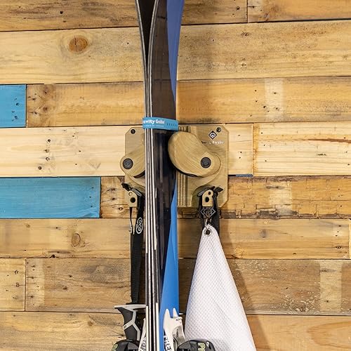 Miniatura 7 de Gravity Grabber - Estante de almacenamiento de pared definitivo para esquís y tablas de snowboard  Almacenamiento sin daños  Se adapta a cualquier
