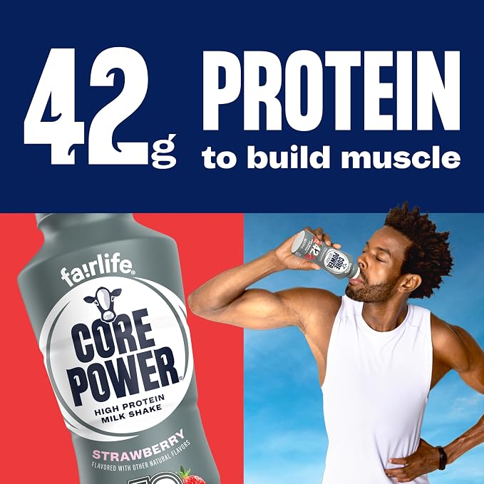 Core Power Elite High Protein Shake, Strawberry, 42g Bottle, 14oz miniatura 6