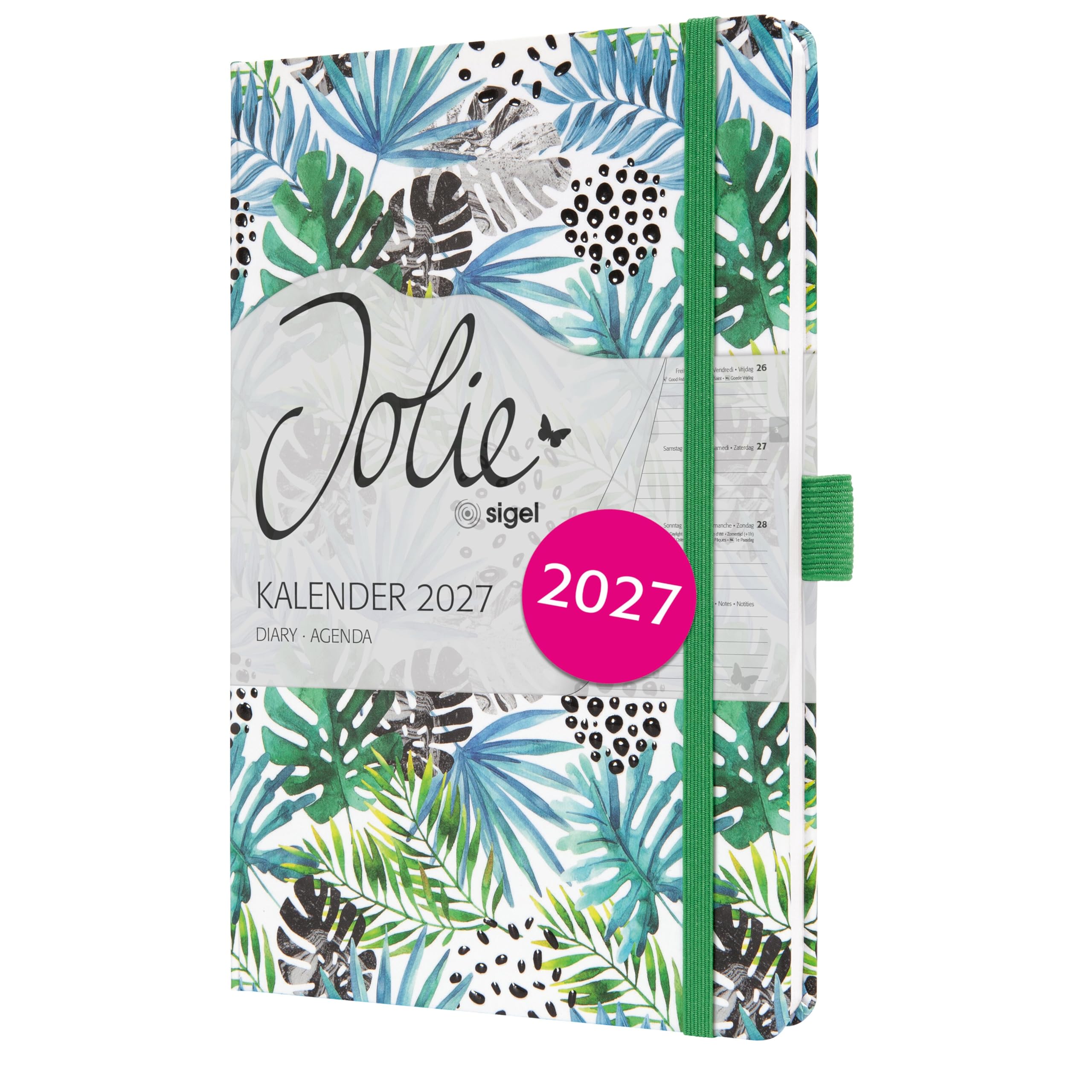 SIGEL Jolie 2027 weekly planner A5, hard cover