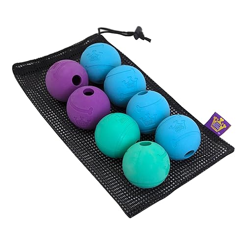 Chew King Dog Fetch Balls for All Breed Sizes - Pack of 8