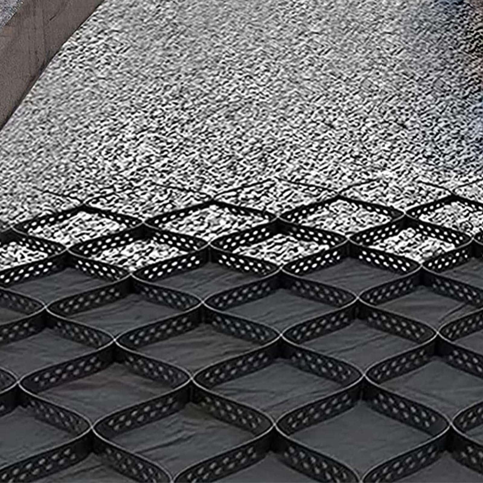 3 x 6 m / 10 x 20 stóp żwirowa siatka glebowa do kształtowania krajobrazu podjazdów grochu i konia padoku kontrola erozji panele materiałowe siatka polipropylenowa H-10 cm / 4 cale podparcie krawędzi