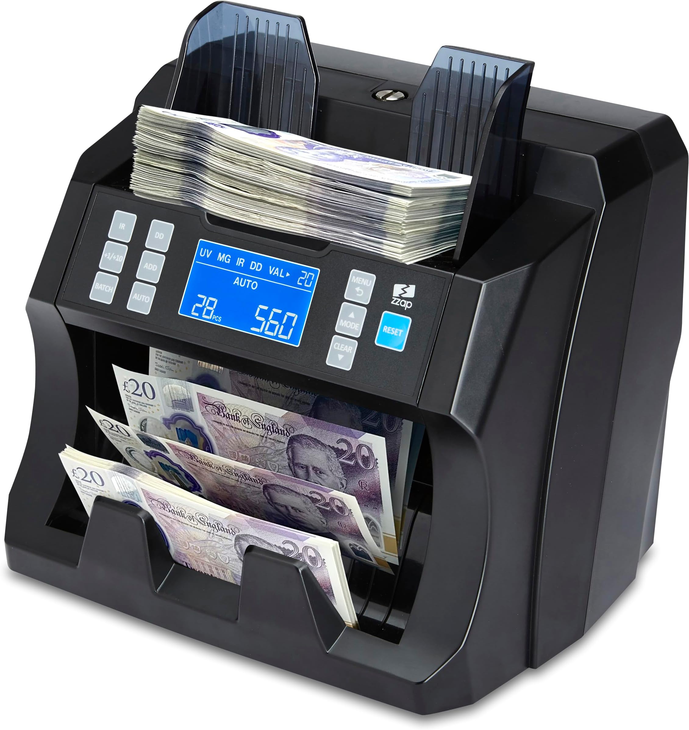 ZZap NC25 Banknote Counter & Counterfeit Detector - Money Cash Currency Machine