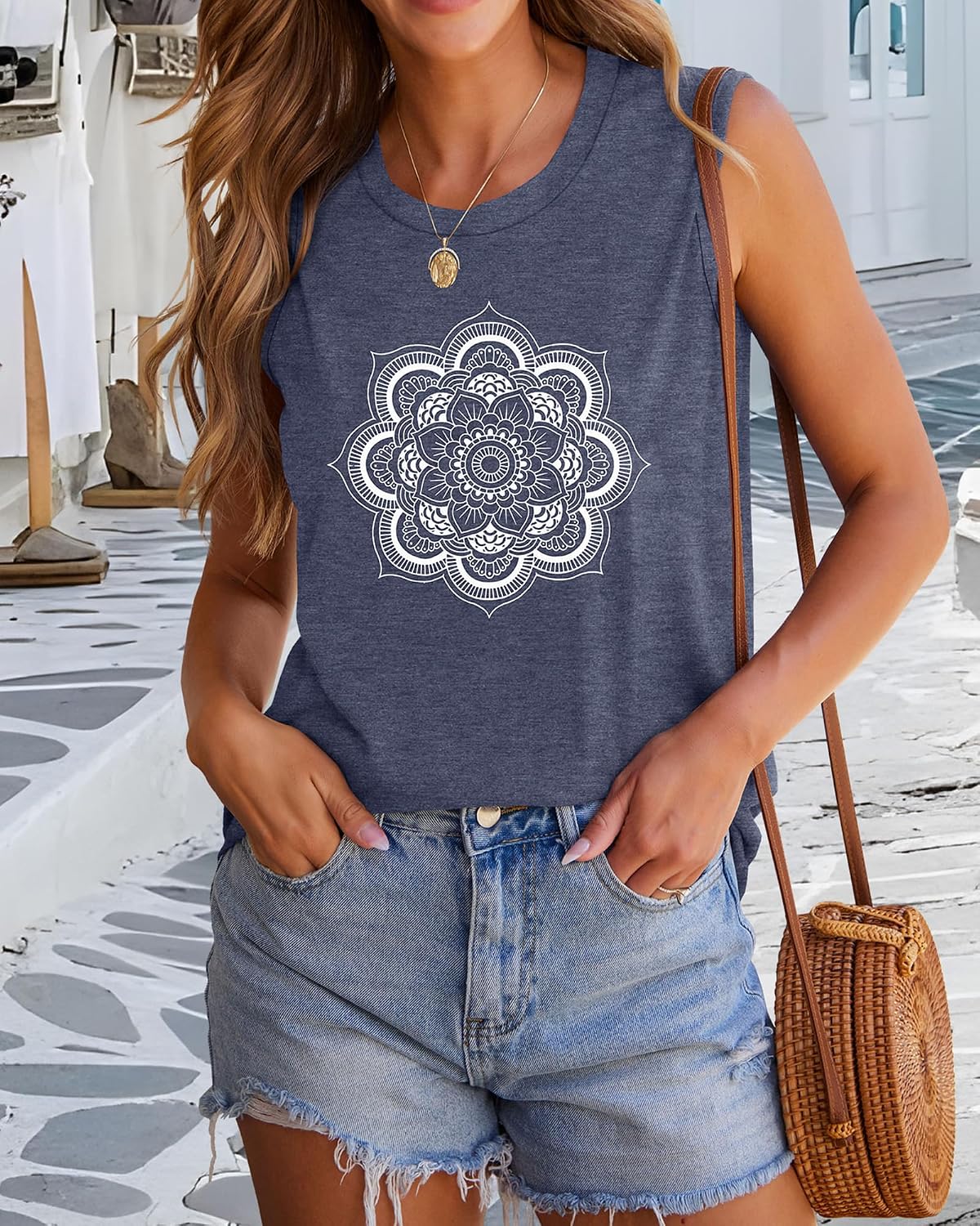 Womens Tank Tops Summer T Shirts Sleeveless Casual Loose Tunic Blouses 2026 thumbnail