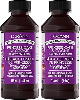 Lorann Oils Princess Cake and Cookie Bakery Emulsion: Regal Flavor Blend, Perfect for Enhancing Sweet, Cake-like Undertones in Baked Goods, Gluten-Free, Keto-Friendly, Unique Flavor Blend Essential
