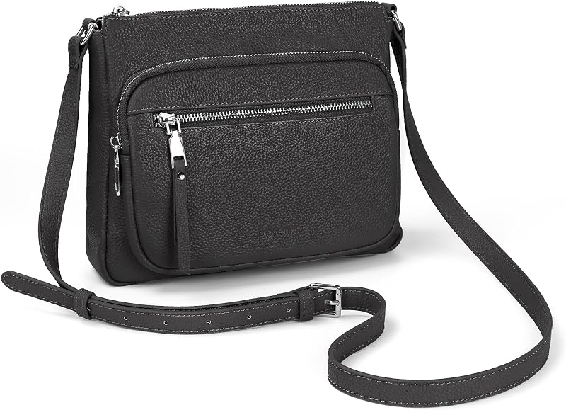 befen Bolsos cruzados antirrobo de cuero genuino para mujer con billetera incorporada | Bolso bandolera con cartera incorporada, monedero de cuero RFID, monederos de cuero genuino antirrobo